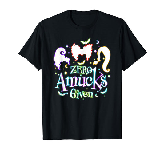 Funny Zero Amucks Given Halloween Spooky Witch Season Outfit T-Shirt