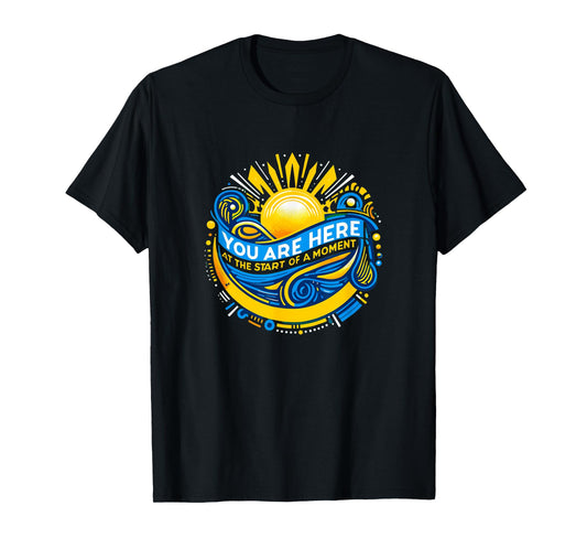 StageNotes You Are Here Come From Away Newfoundland Musical Theatre T-Shirt, Small, Black