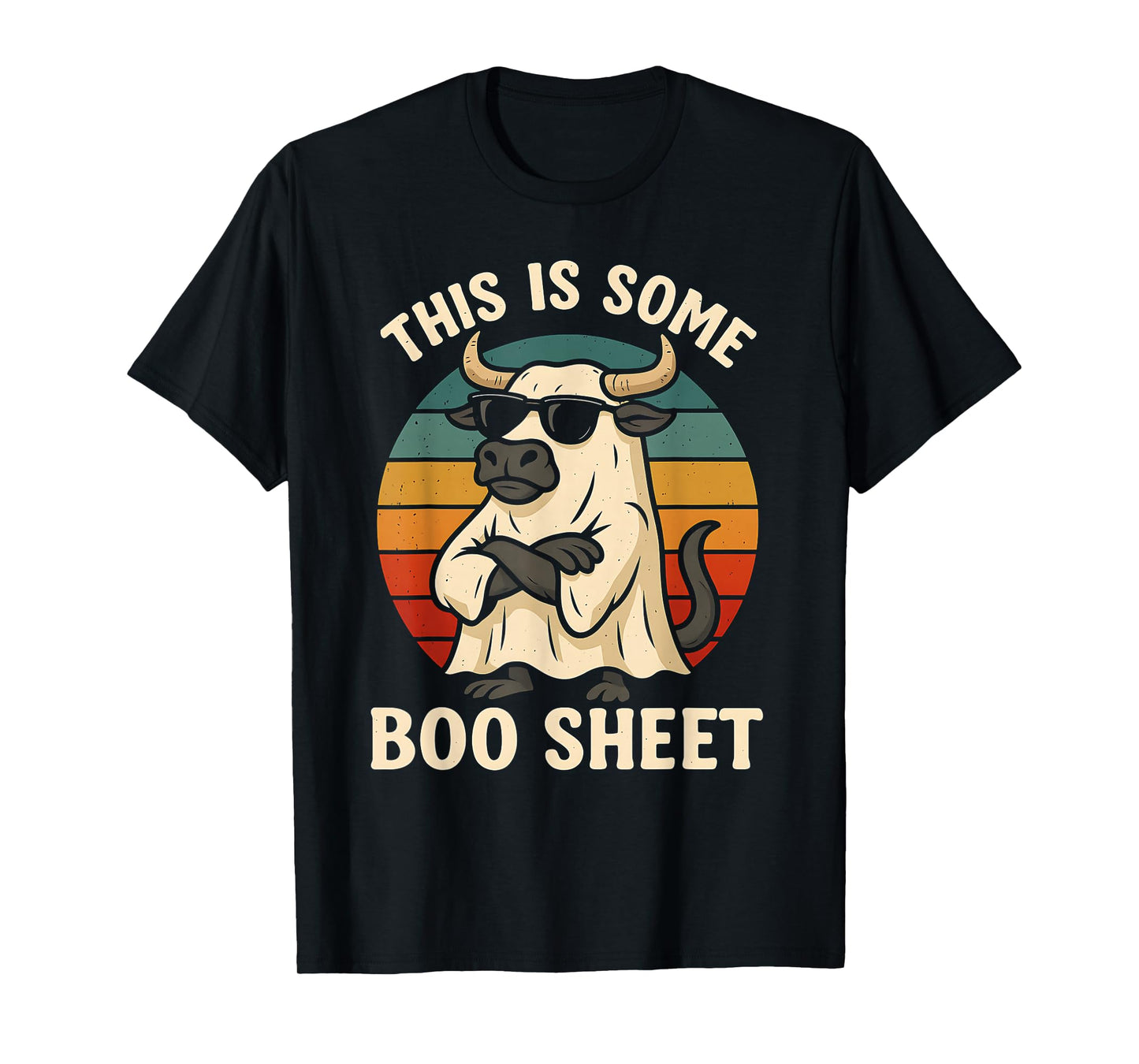 This is Boo Sheet Ghost Spooky Bull Halloween Costume T-Shirt