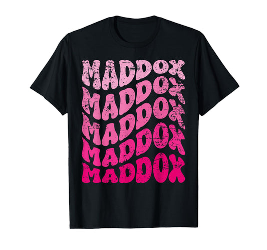 Retro Maddox First Name Personalized Maddox Groovy Vintage T-Shirt
