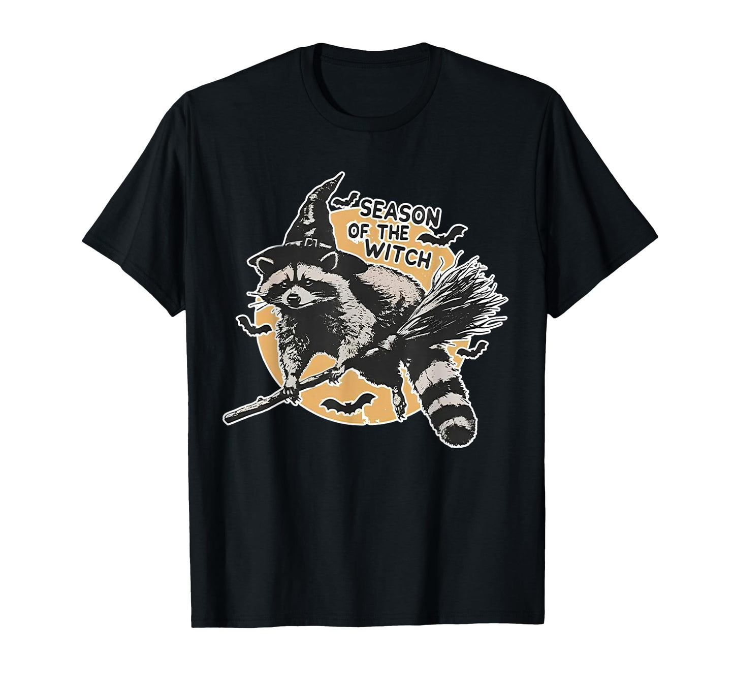 Season of The Witch Raccoon Halloween Funny Retro Halloween T-Shirt