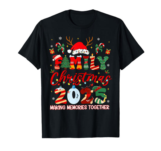 Family Christmas 2025 Matching Outfit Xmas Squad Santa T-Shirt