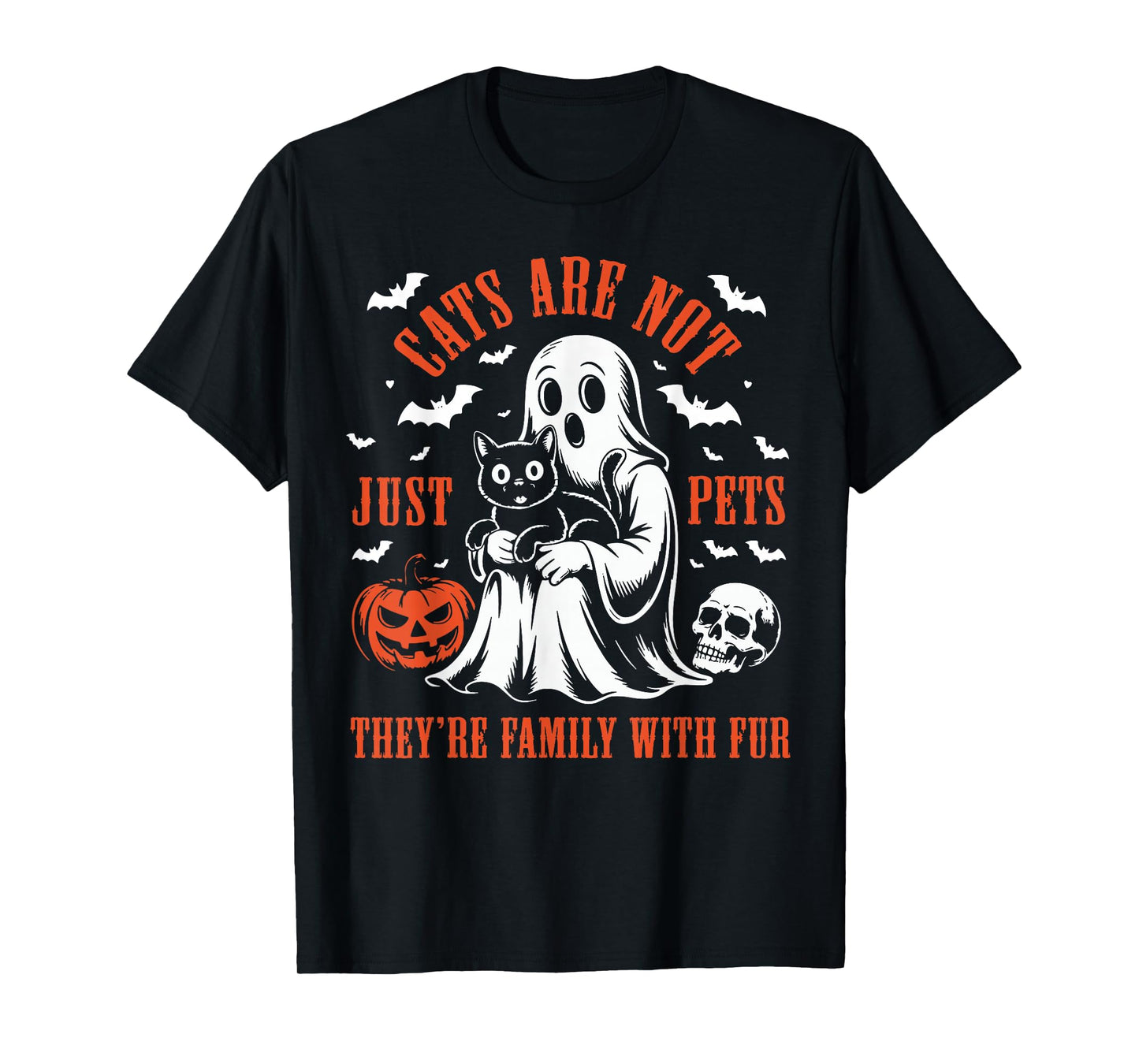 Cats are not just Pets, Funny Fur Parent Pet Halloween Cat T-Shirt
