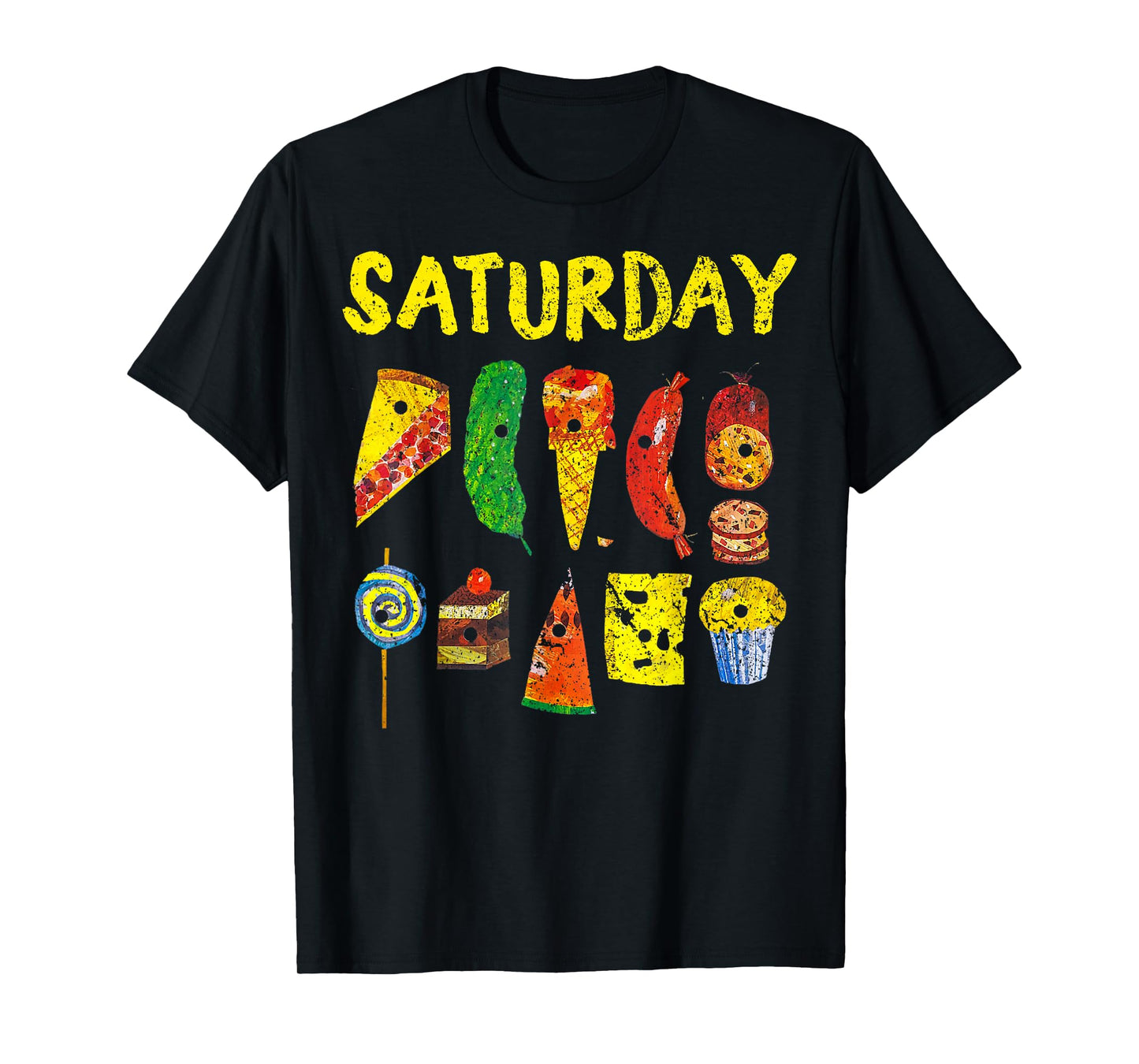 Funny Hungry Caterpillars Saturday Fruits Teacher T-Shirt