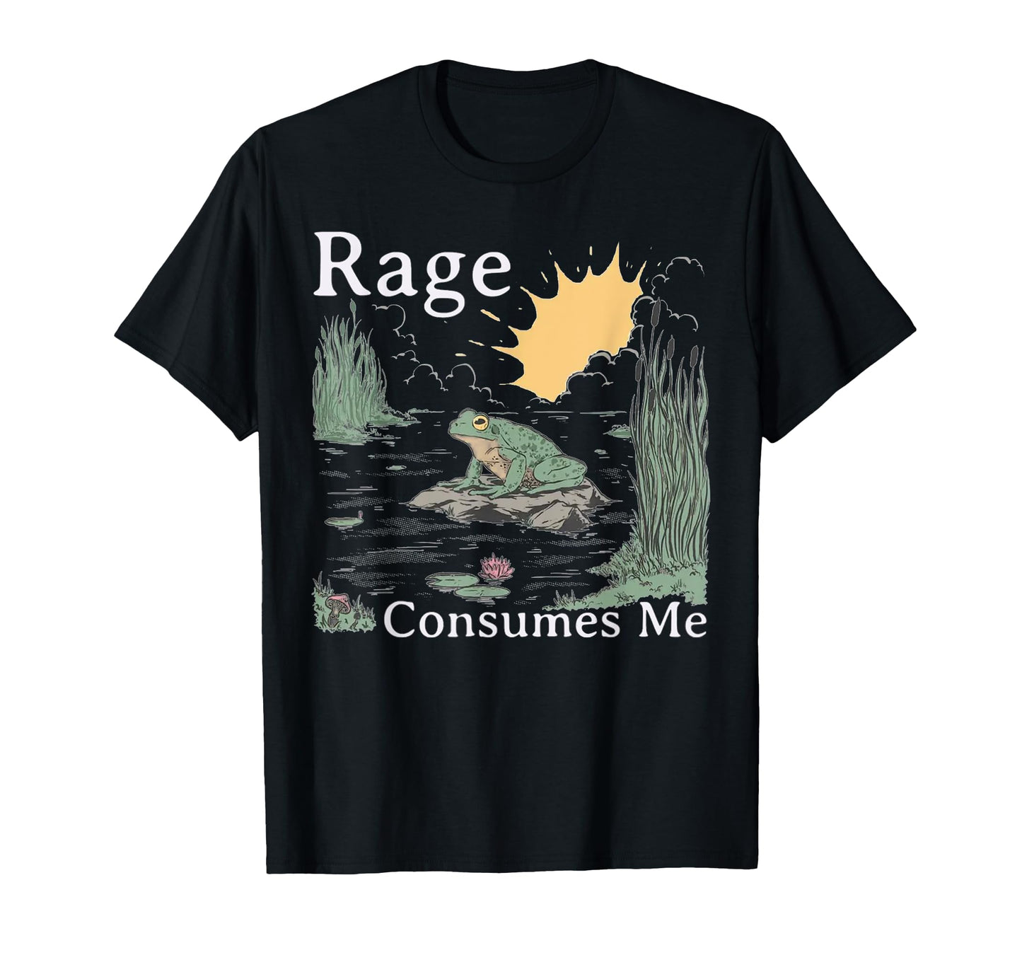 Rage Consumes Me fog, Meme frog, Vintage style frog lovers T-Shirt