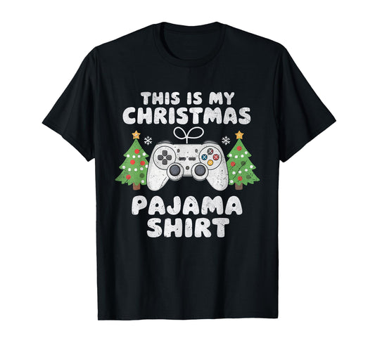 This Is My Christmas Pajama Shirt Video Game Boys Teen Gamer T-Shirt