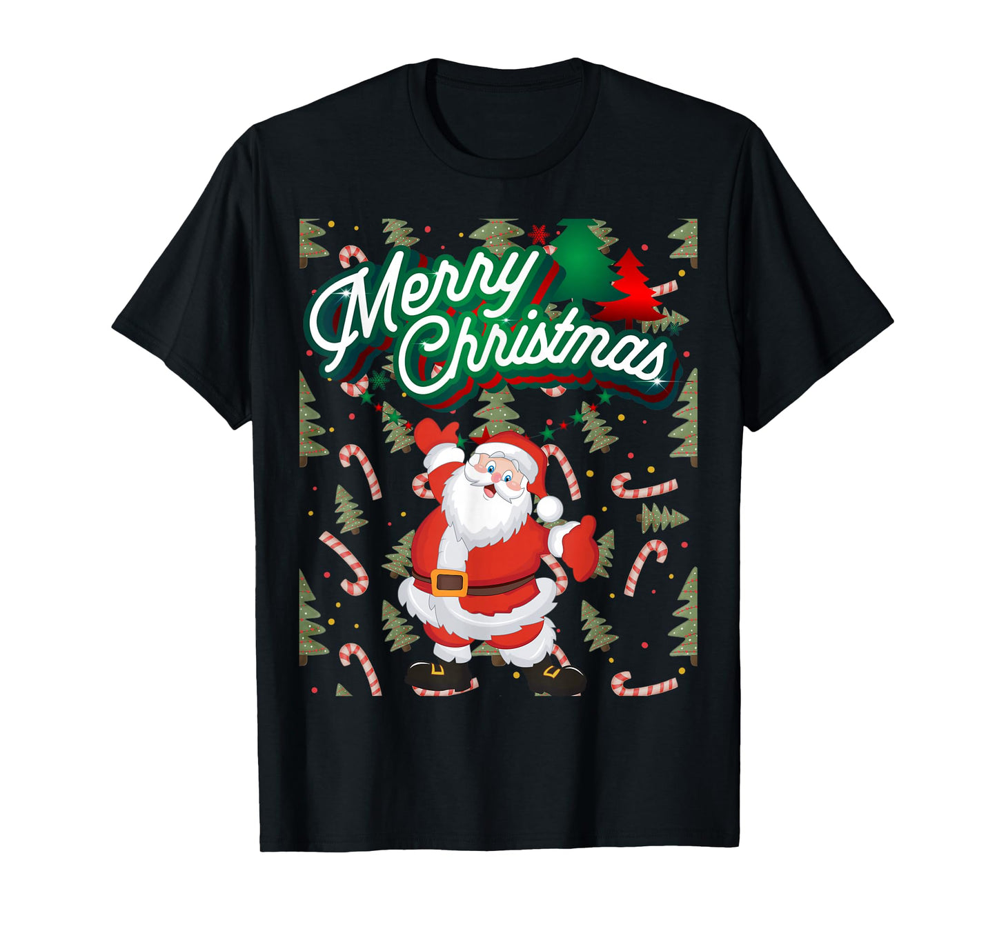 Christmas Happy Santa Claus Festive Holidays T-Shirt