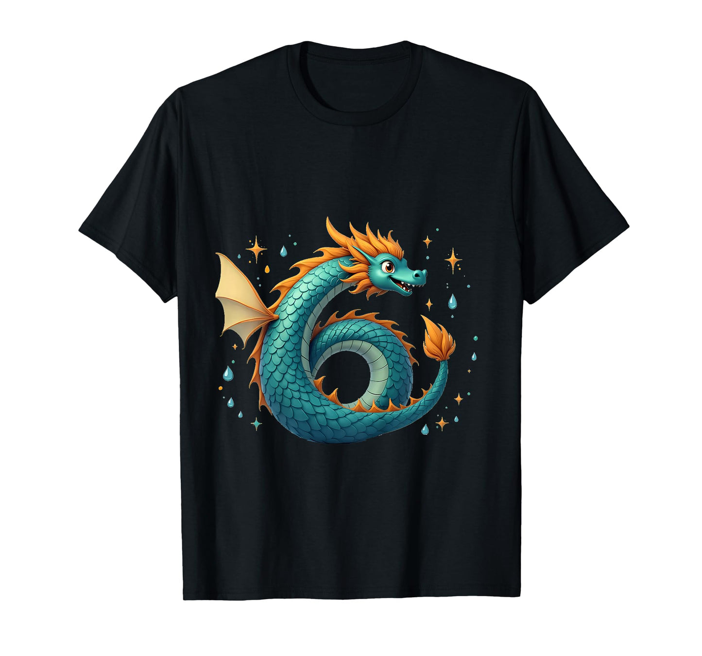 Turning 6 Years Old Birthday, Boy Dragon 6th Bday Girl T-Shirt