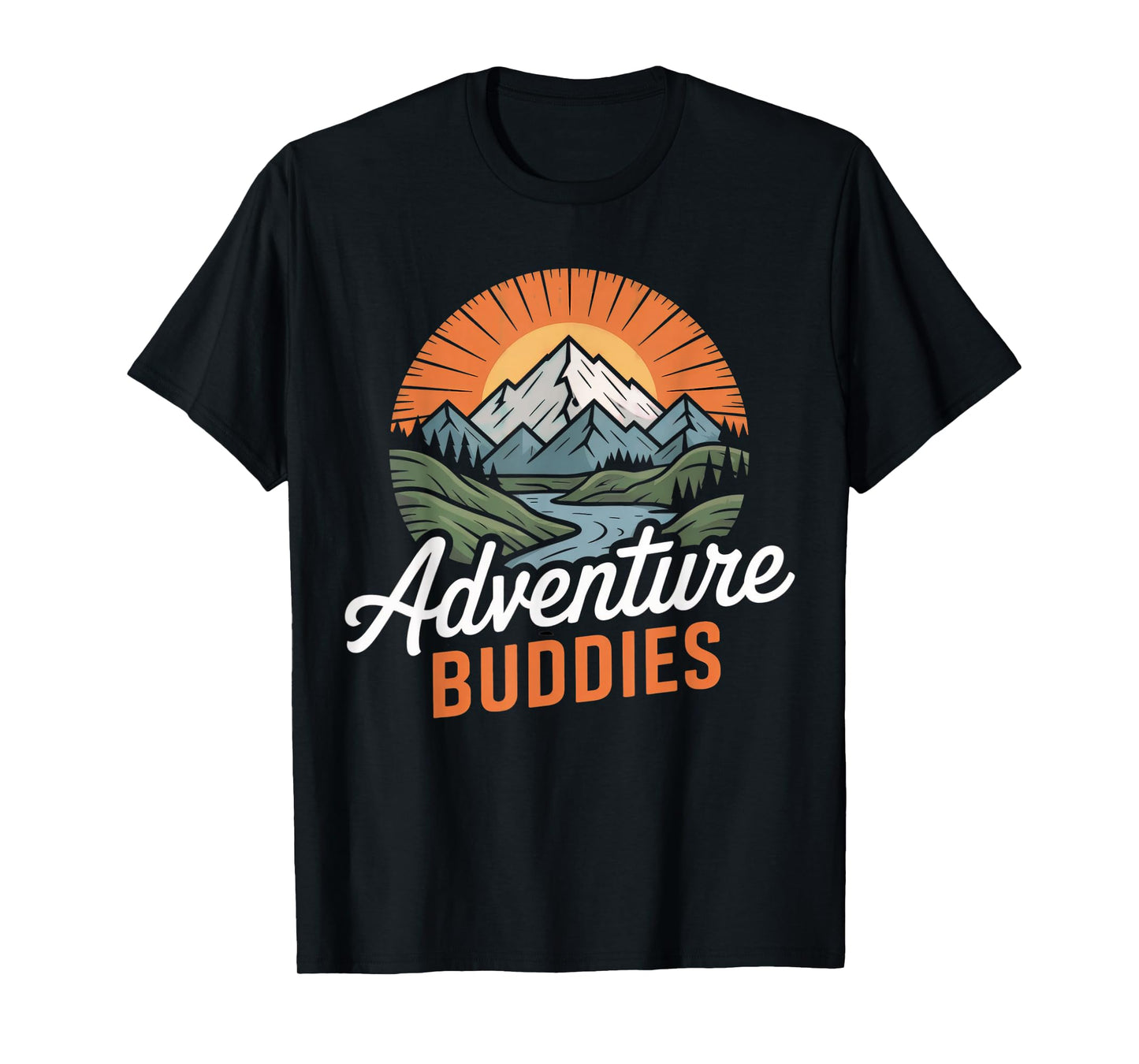 Adventure Buddies Couple Hiking Mountains nature Vintage T-Shirt