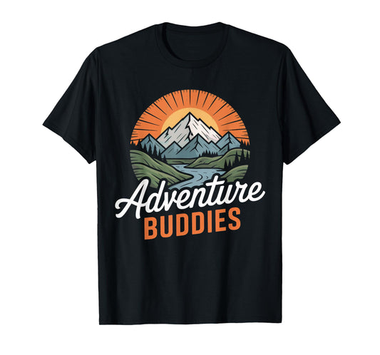 Adventure Buddies Couple Hiking Mountains nature Vintage T-Shirt