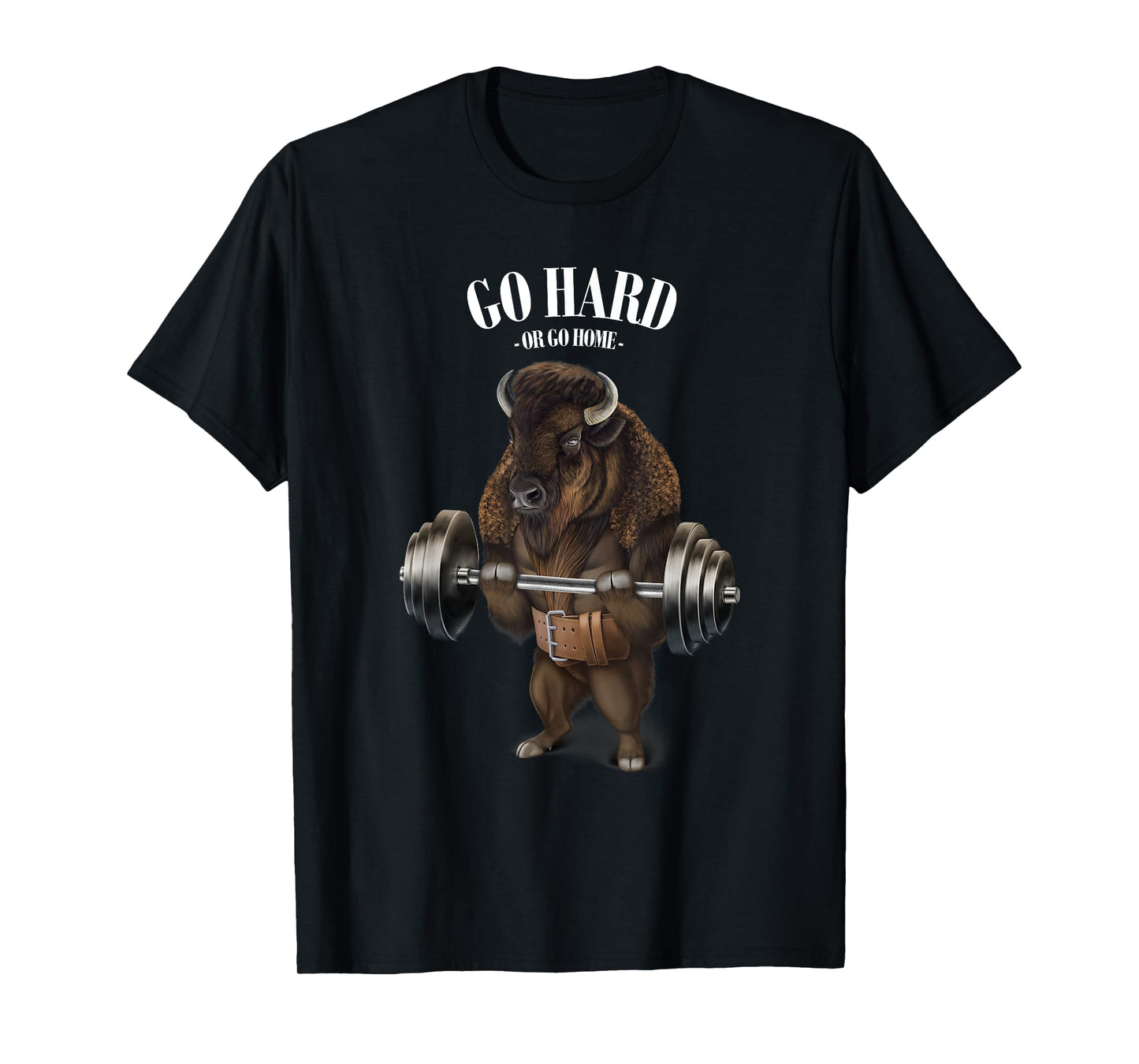 Bison Buffalo Bull Weightlifting in Fitness Gym T-Shirt
