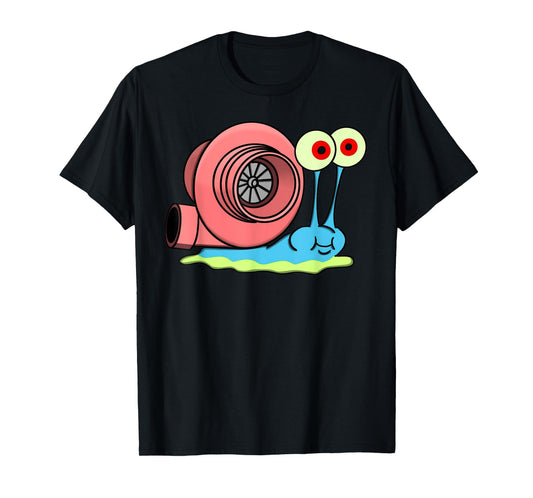 Retro Turbo Car Funny Meme Fast Snail With Racing Vintage T-Shirt
