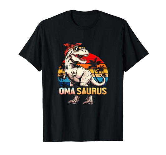 Funny Omasaurus T Rex Dinosaur Oma Saurus Oma Family Vintage T-Shirt