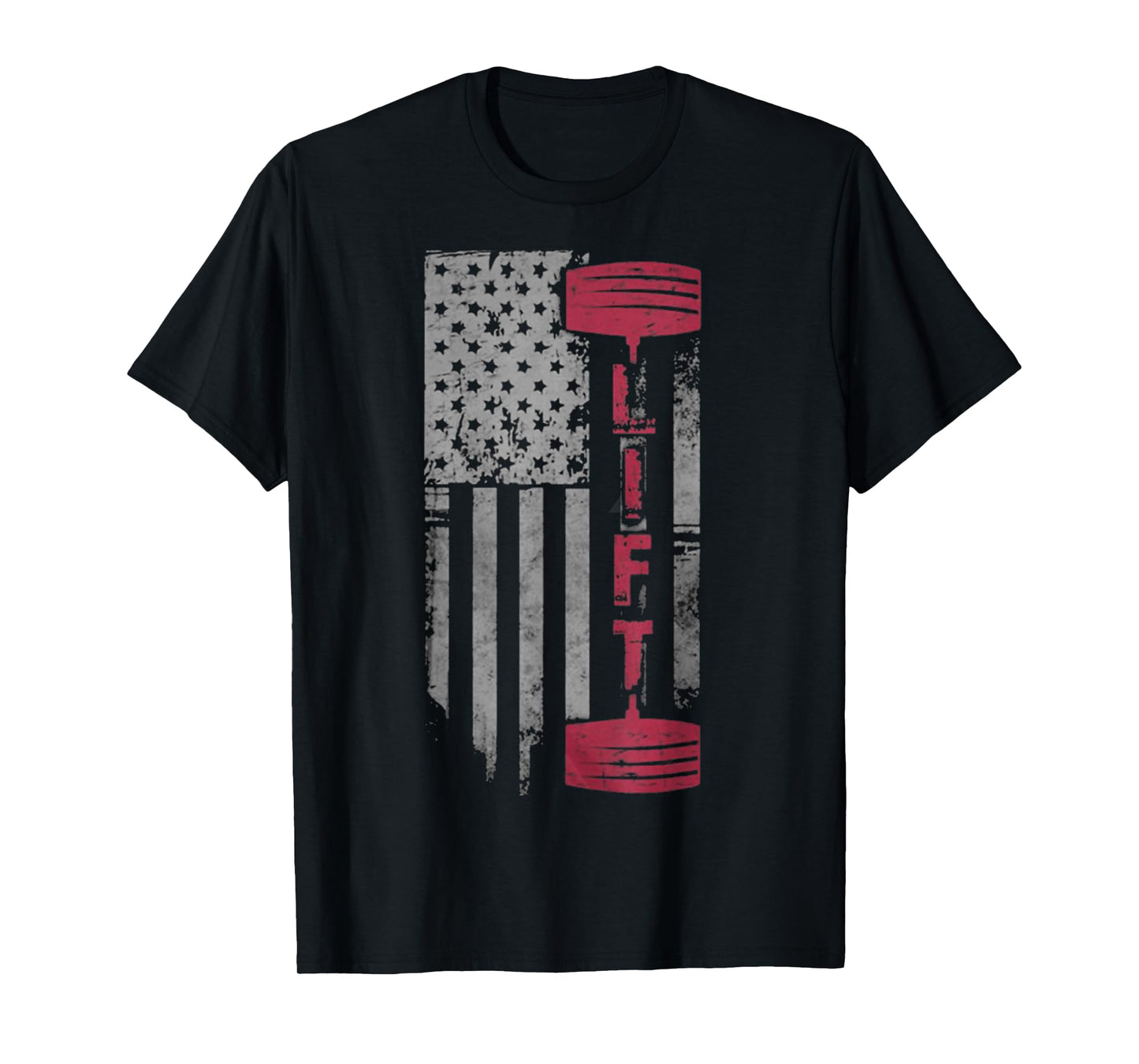 Patriotic Shirt Weight Lifting USA Flag Fitness Train Gift Women Kids Men T-Shirt