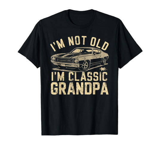 Funny Grandpa Classic Car Graphic - Gift for Grandpa T-Shirt