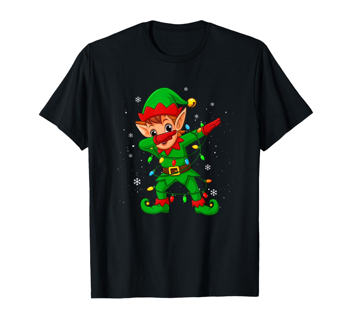 Dabbing Elf Shirt Costume Christmas Squad Men Boy Kids Xmas T-Shirt