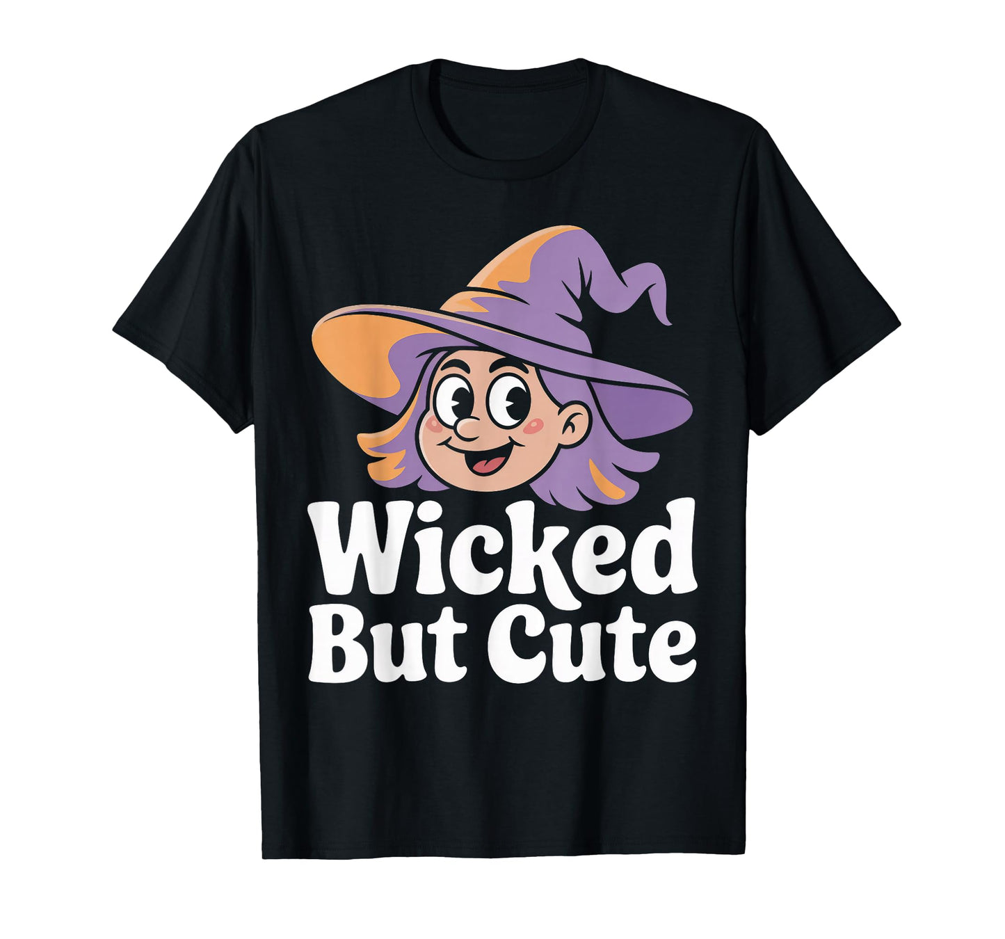 Wicked but Cute - Witch Portrait Halloween T-Shirt