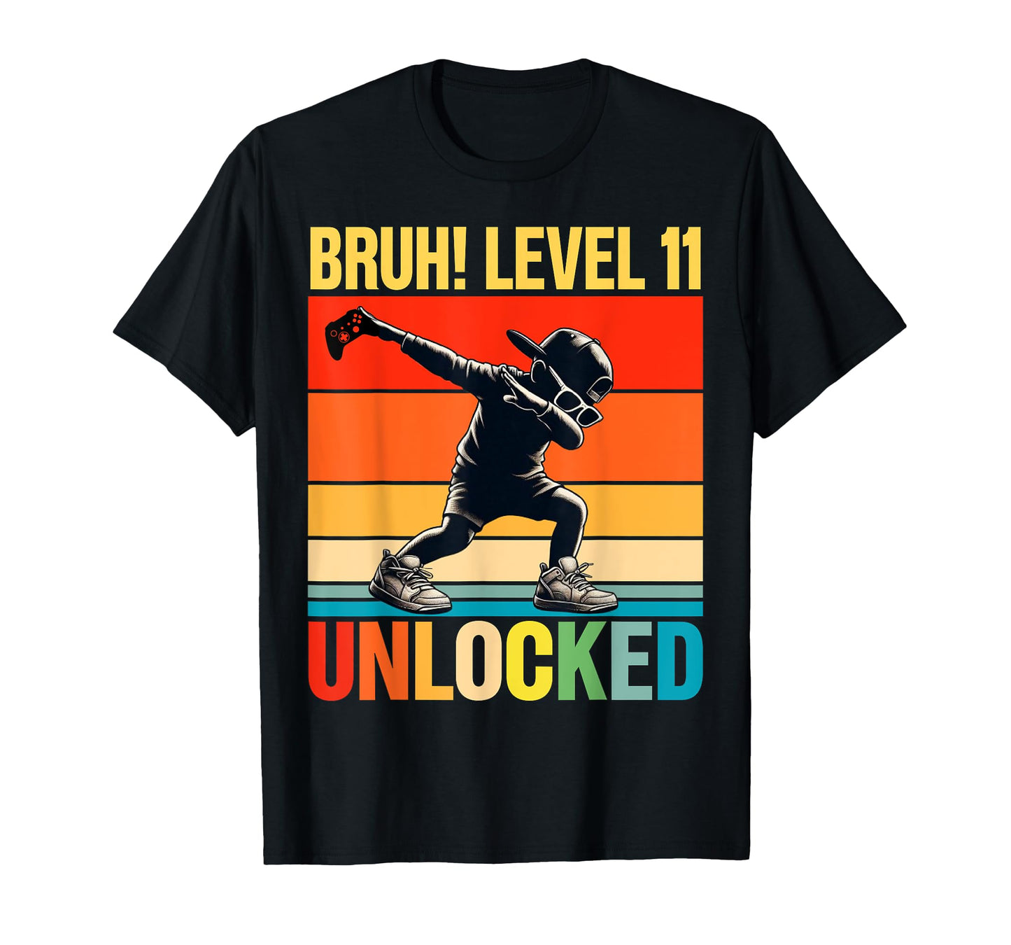 11 Year Old Birthday Dabbing Boy Bruh 11th level unlocked T-Shirt