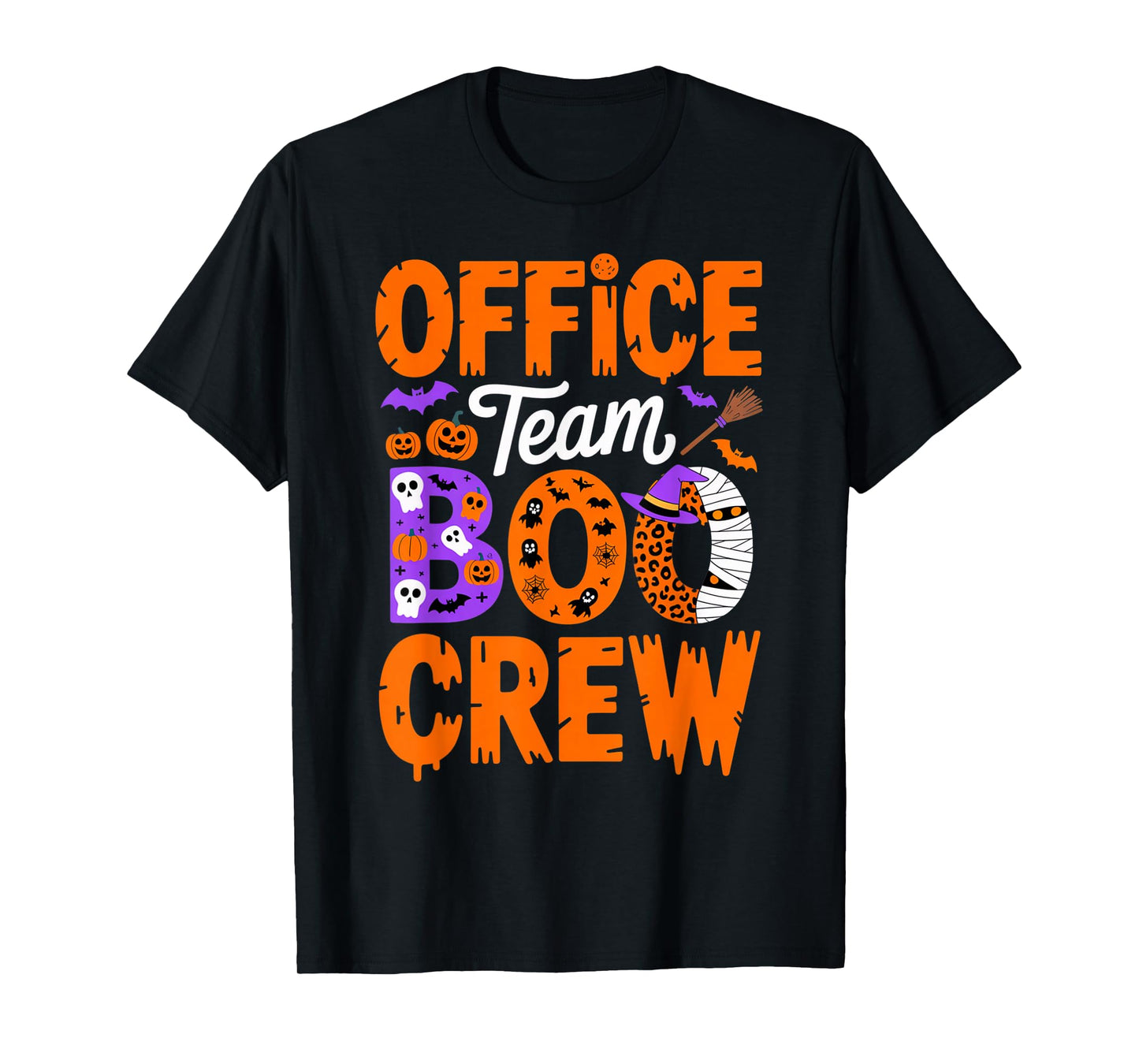 Office Team Boo Crew Funny Halloween Outfit for Workplace T-Shirt