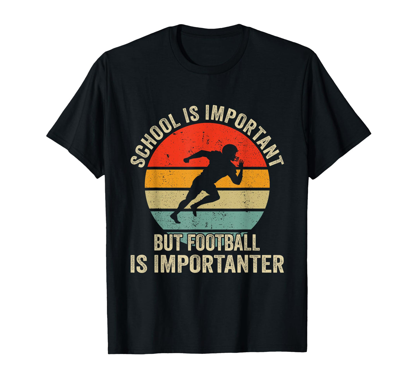 School Is Important Football Is Importanter Football Lineman T-Shirt