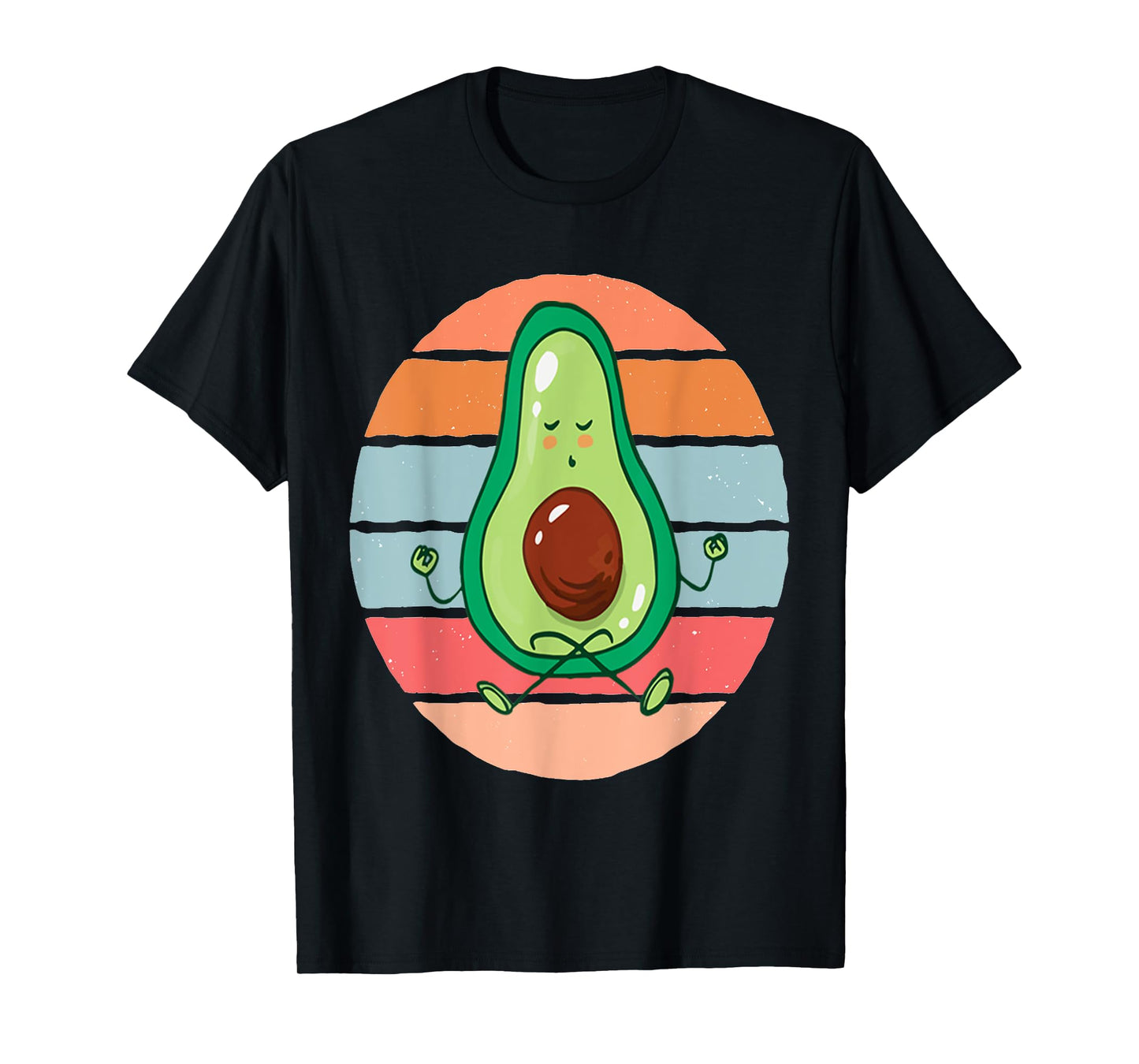 Funny Avocado Yoga Fitness Funny Exercising Gym Meditation T-Shirt