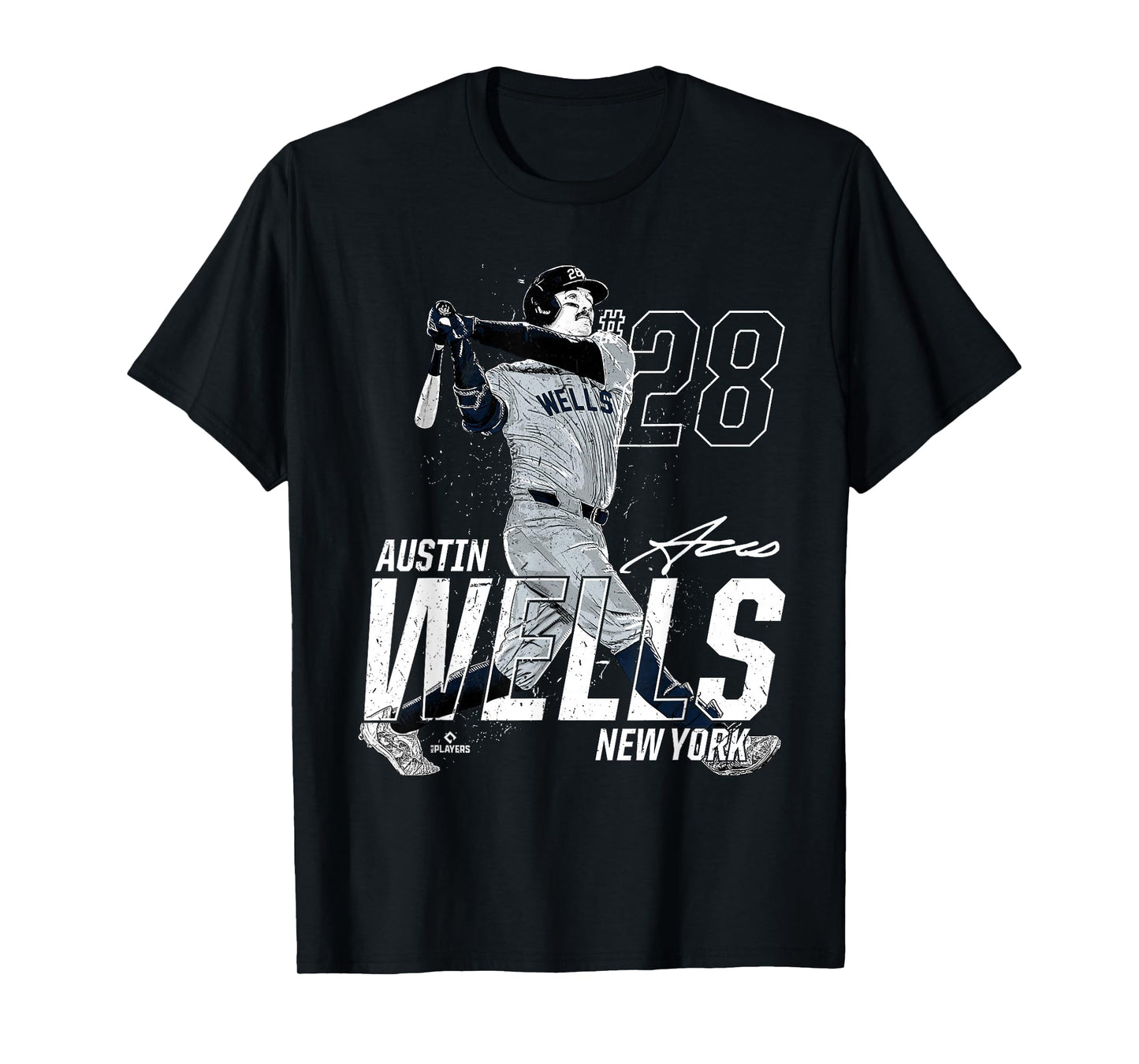 Dynamic Pose Austin Wells New York Baseball MLBPA T-Shirt
