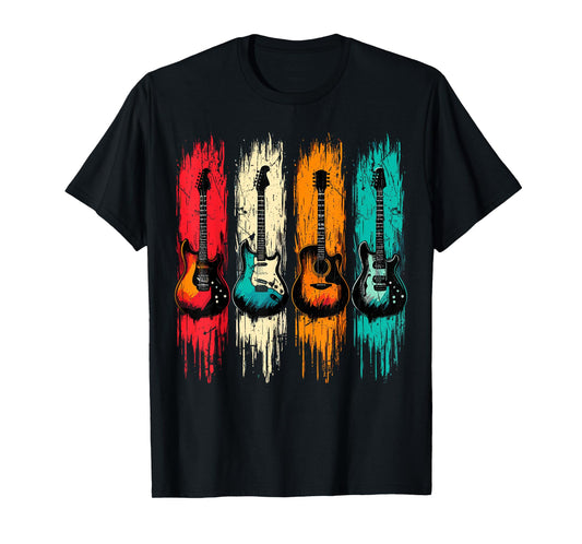 Vintage Guitar Music Band Guitarist T-Shirt