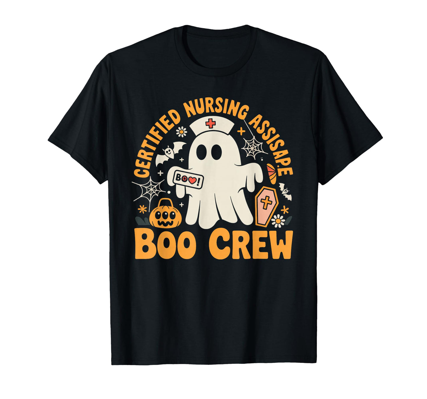 Certified Nursing Assistant Boo Crew Ghost T-Shirt