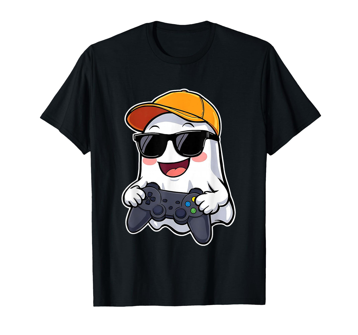 Spooky Season Halloween Costume Gaming Cute Funny Ghost T-Shirt