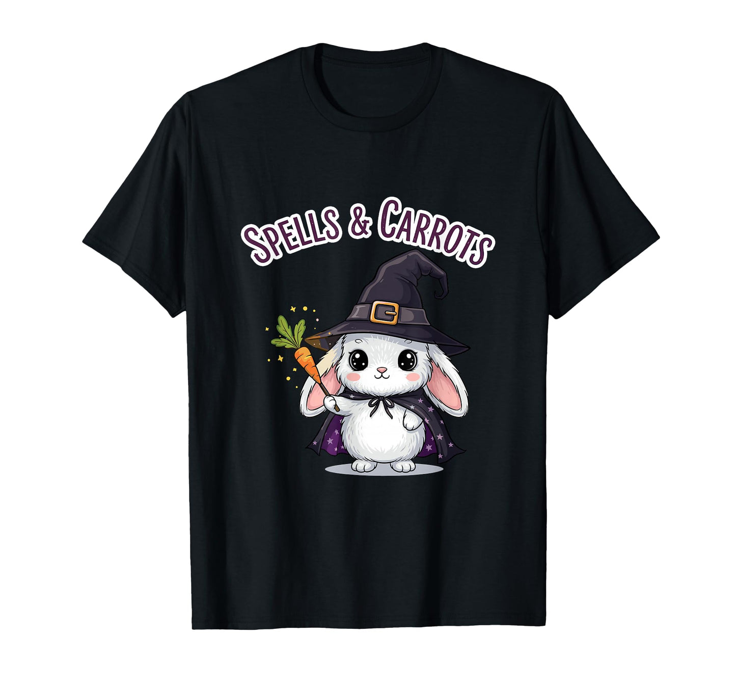 Spells and Carrots Cute Bunny Witch Halloween T-Shirt