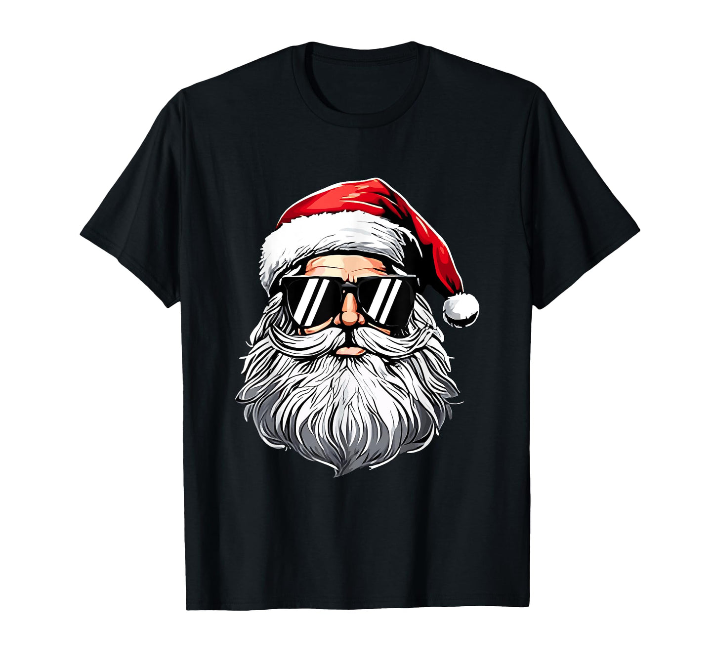 Santa Face Retro Sunglasses Christmas Xmas Men Women Kids T-Shirt