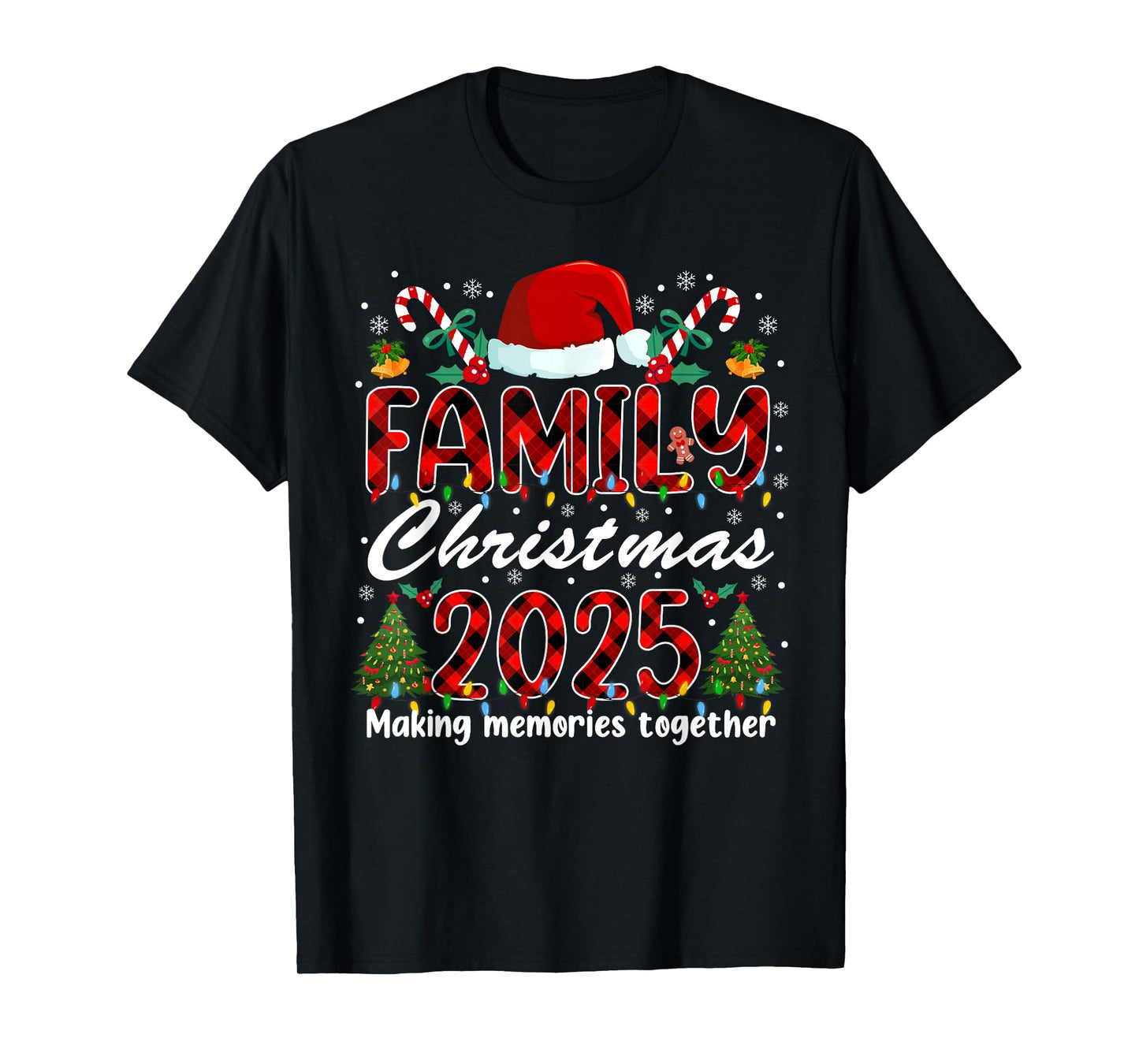 Family Christmas 2025 Matching Squad Santa Elf Funny Xmas T-Shirt