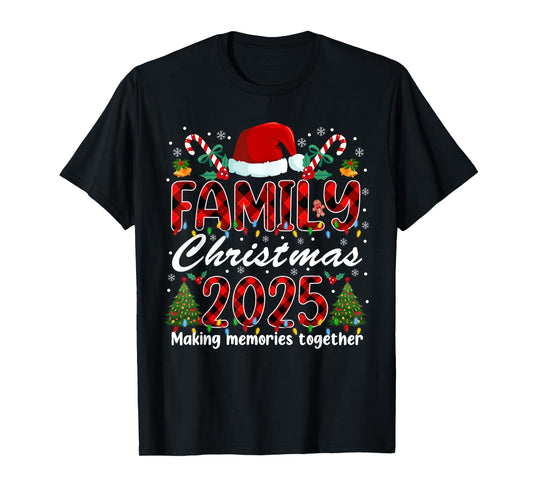 Family Christmas 2025 Matching Squad Santa Elf Funny Xmas T-Shirt