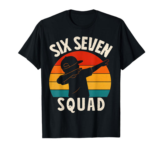 67 Meme 6 7 Numbers Dabbing Six Seven Squad Funny Boys Kids T-Shirt
