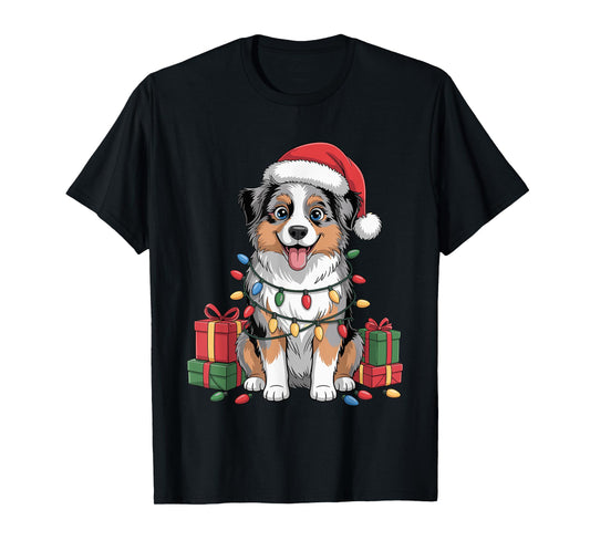 Cute Yorkshire Terrier Christmas Funny Dog Lover Holiday T-Shirt