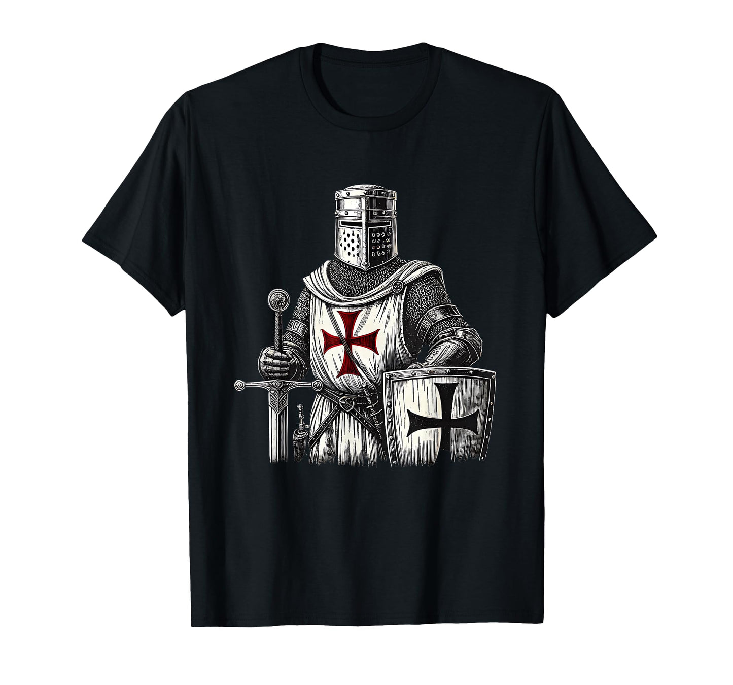 Templar Knight Warrior Design T-Shirt
