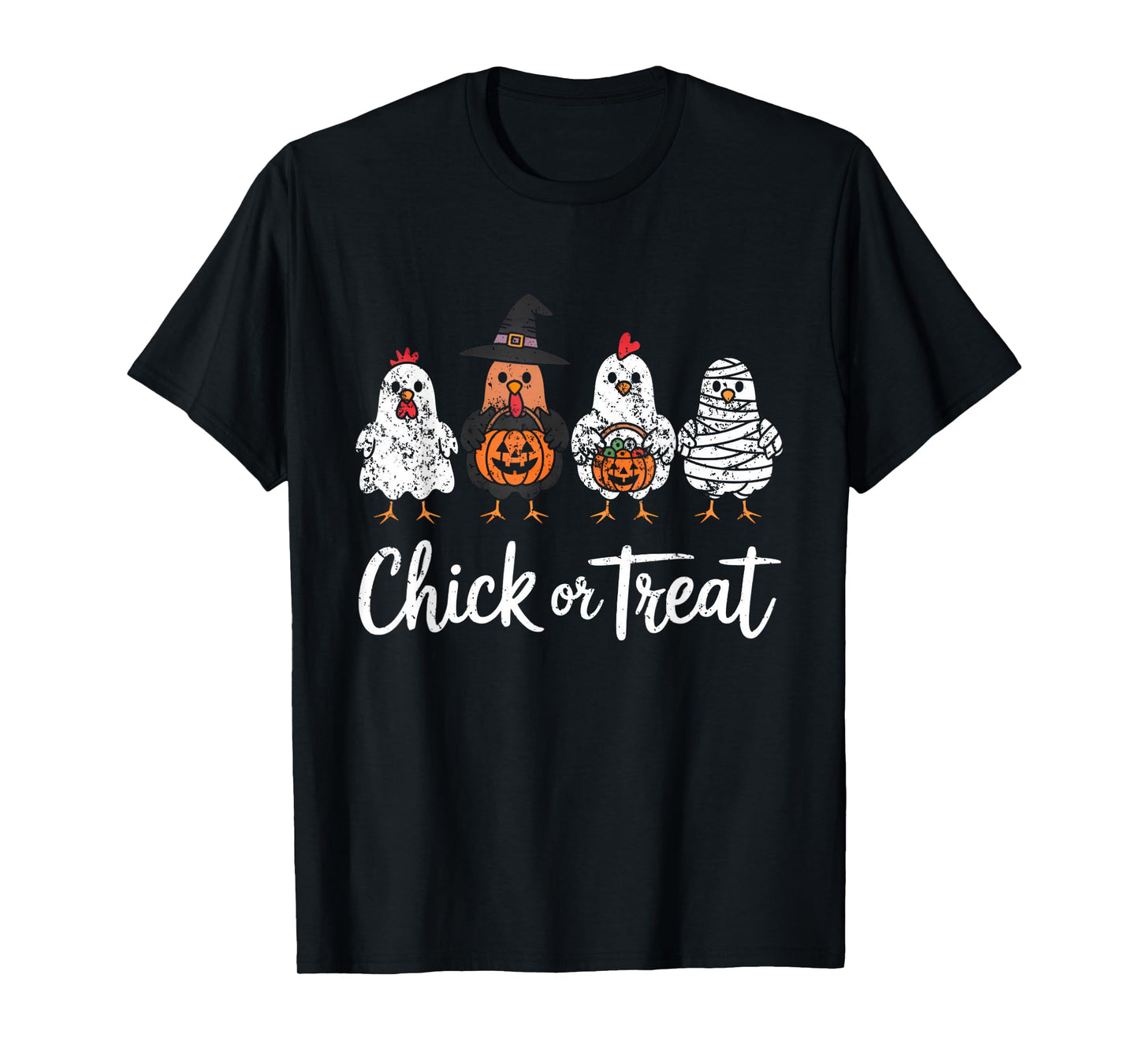 Funny Halloween Witch Spooky Chicken or Treat T-Shirt