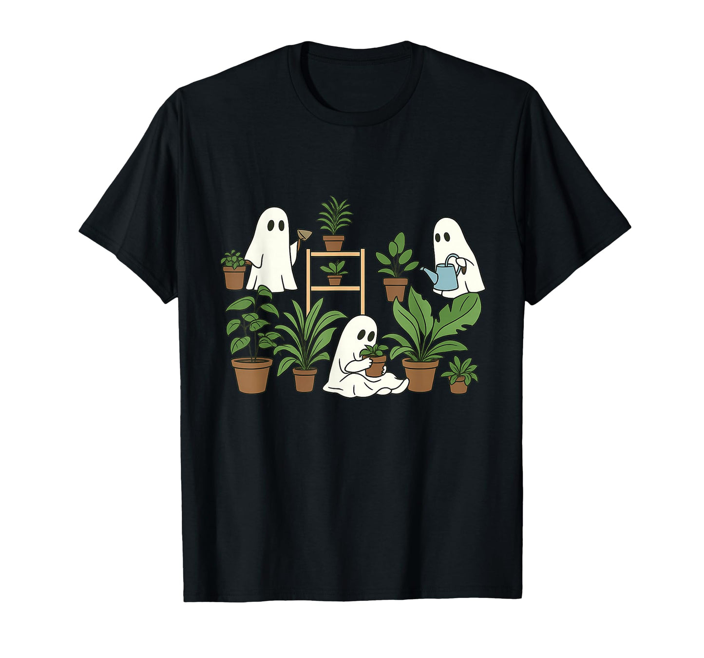Cute Ghost Plant Lover Funny Halloween Garden T-Shirt