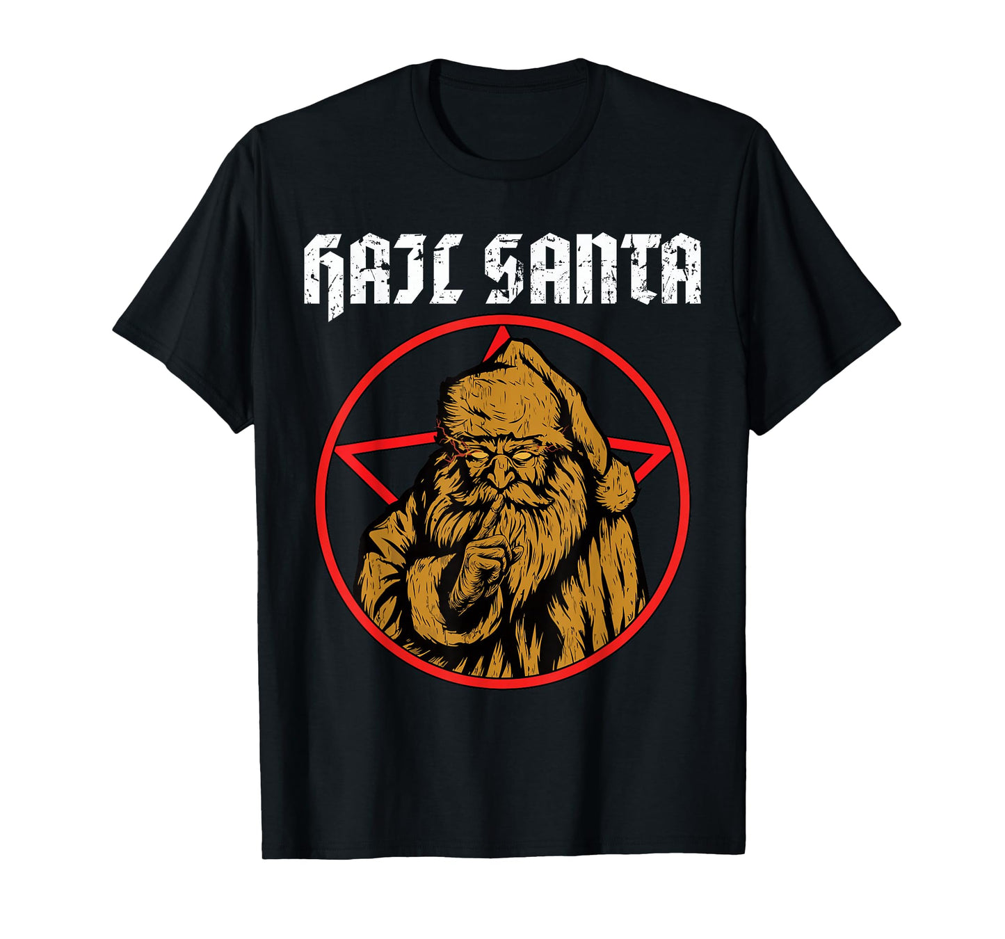 Hail Santa Pagan Happy Solstice Gothic Christmas Death Metal T-Shirt