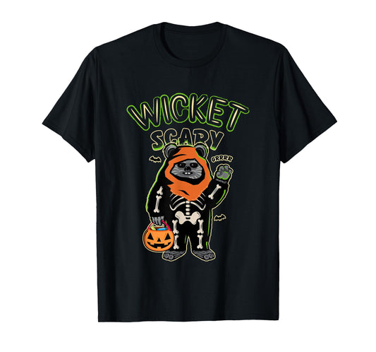 Star Wars Halloween Wicket Scary Ewoks Grrr Big Chest Logo T-Shirt
