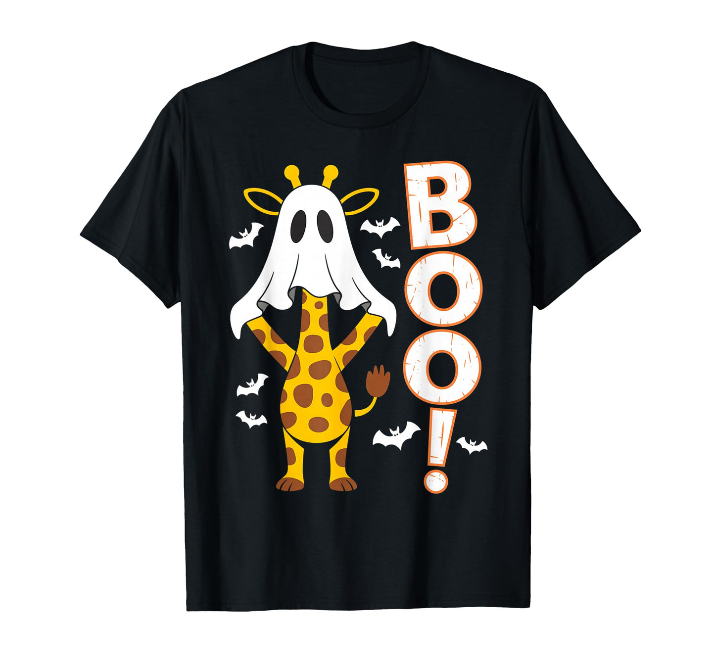 Giraffe Boo Halloween Costume Funny Giraffes Lover Women Kid T-Shirt