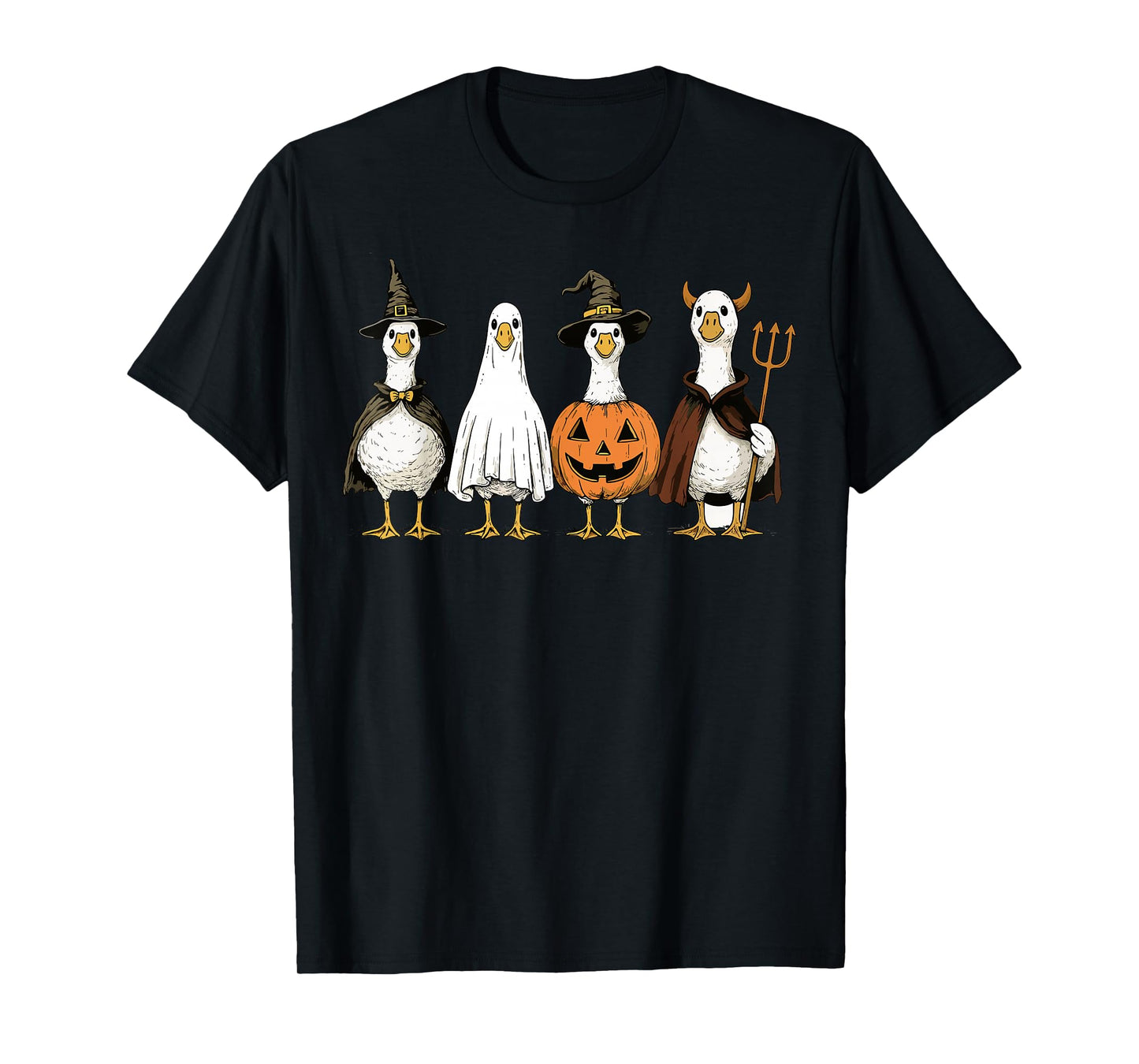 Just A Spooky Goose Halloween Silly Goose Funny Halloween T-Shirt