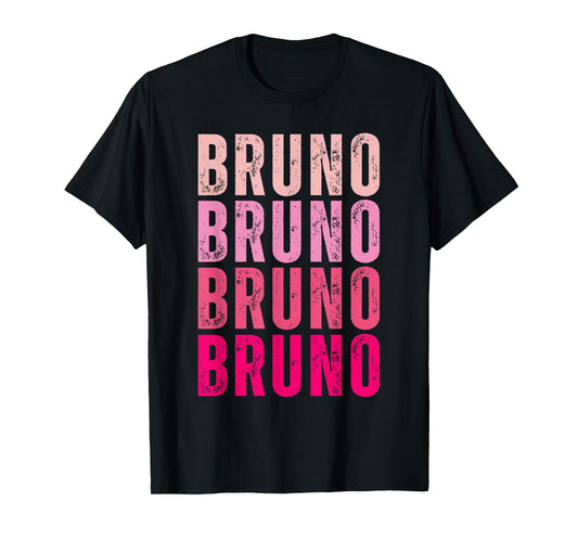 Bruno Personalized Name I Love Bruno Vintage T-Shirt