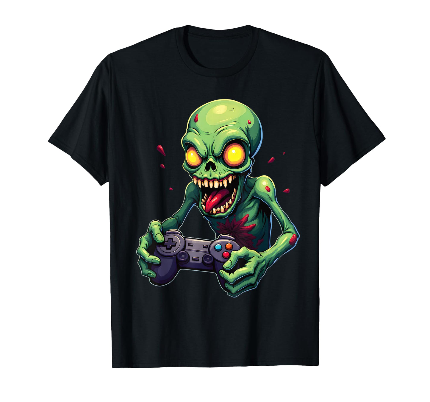 Game On Alien Gamer Creepy Playful Fun T-Shirt