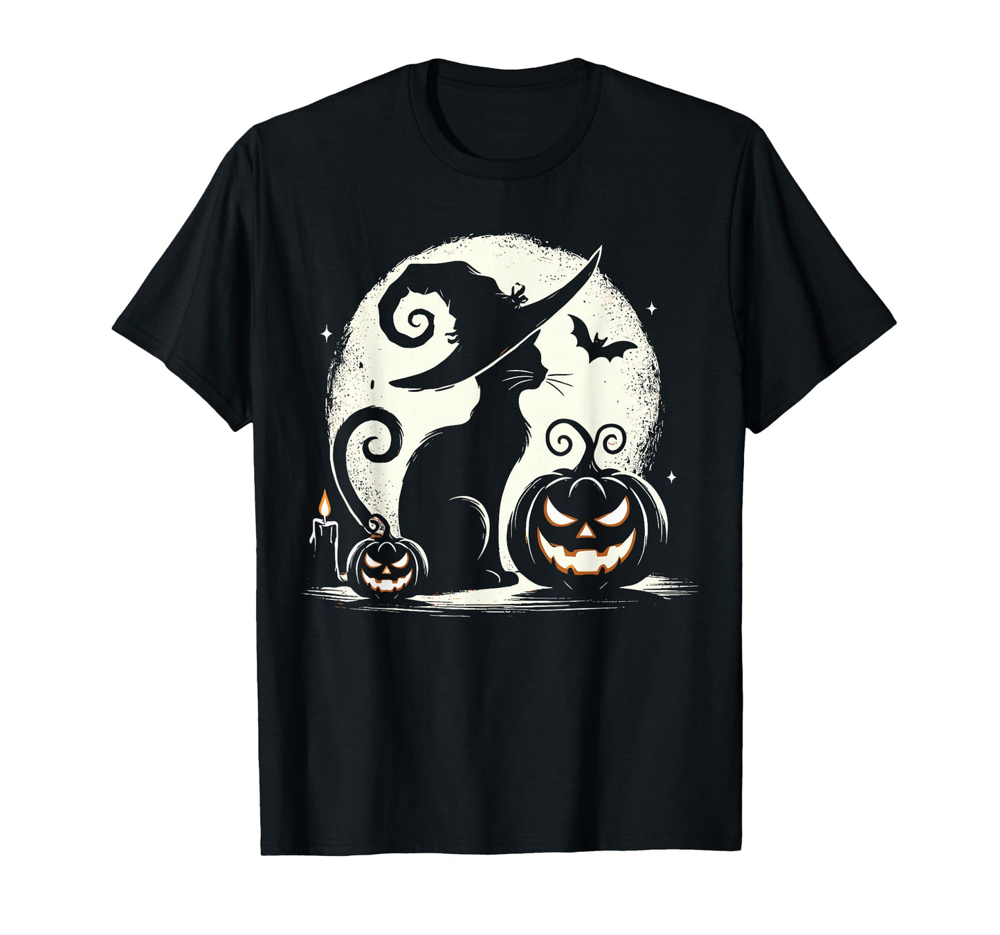 Black Cat Halloween Cat Lovers T-Shirt