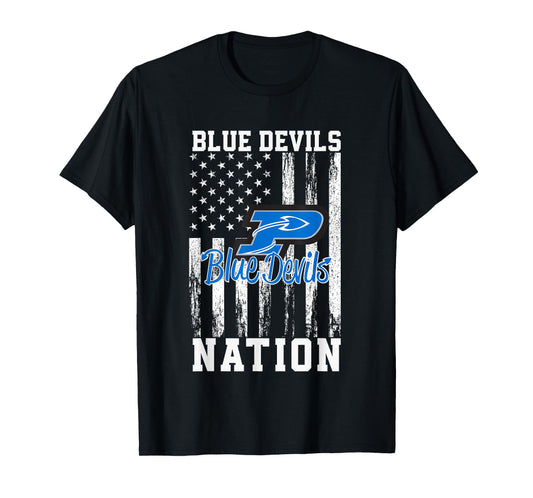 Plattsmouth Blue Devils Logo Nation HS T-Shirt