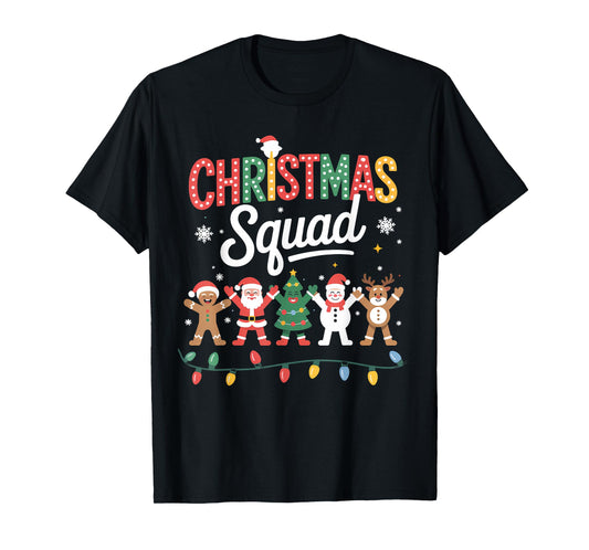 Dabbing Christmas Squad Santa Elf Family Matching Pajamas T-Shirt