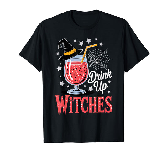 Drink Up Witches Fruity Punch Halloween Cocktail Outfit T-Shirt