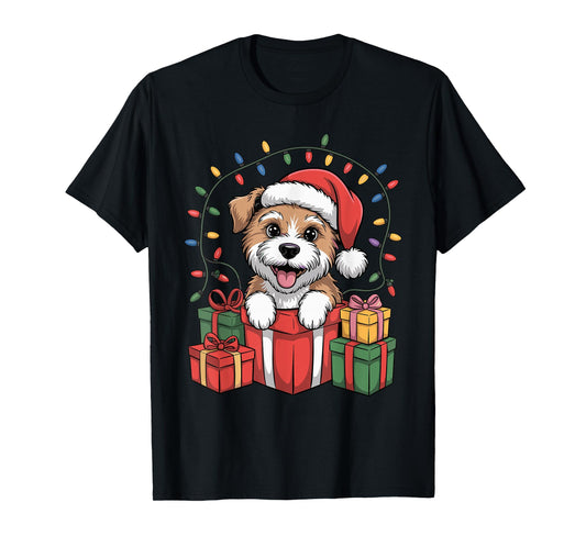 Doodle Santa Hat Christmas Goldendoodle Dog Lover Holiday T-Shirt
