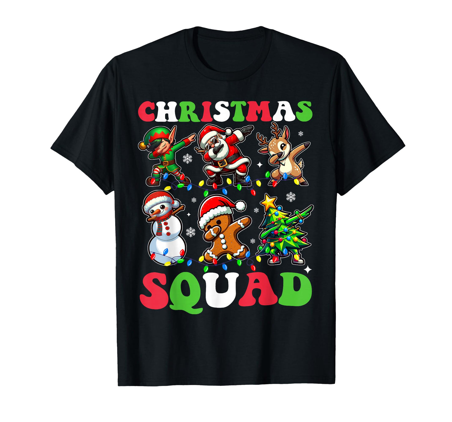 Christmas Squad Funny Matching Family Outfit Holiday Crew T-Shirt